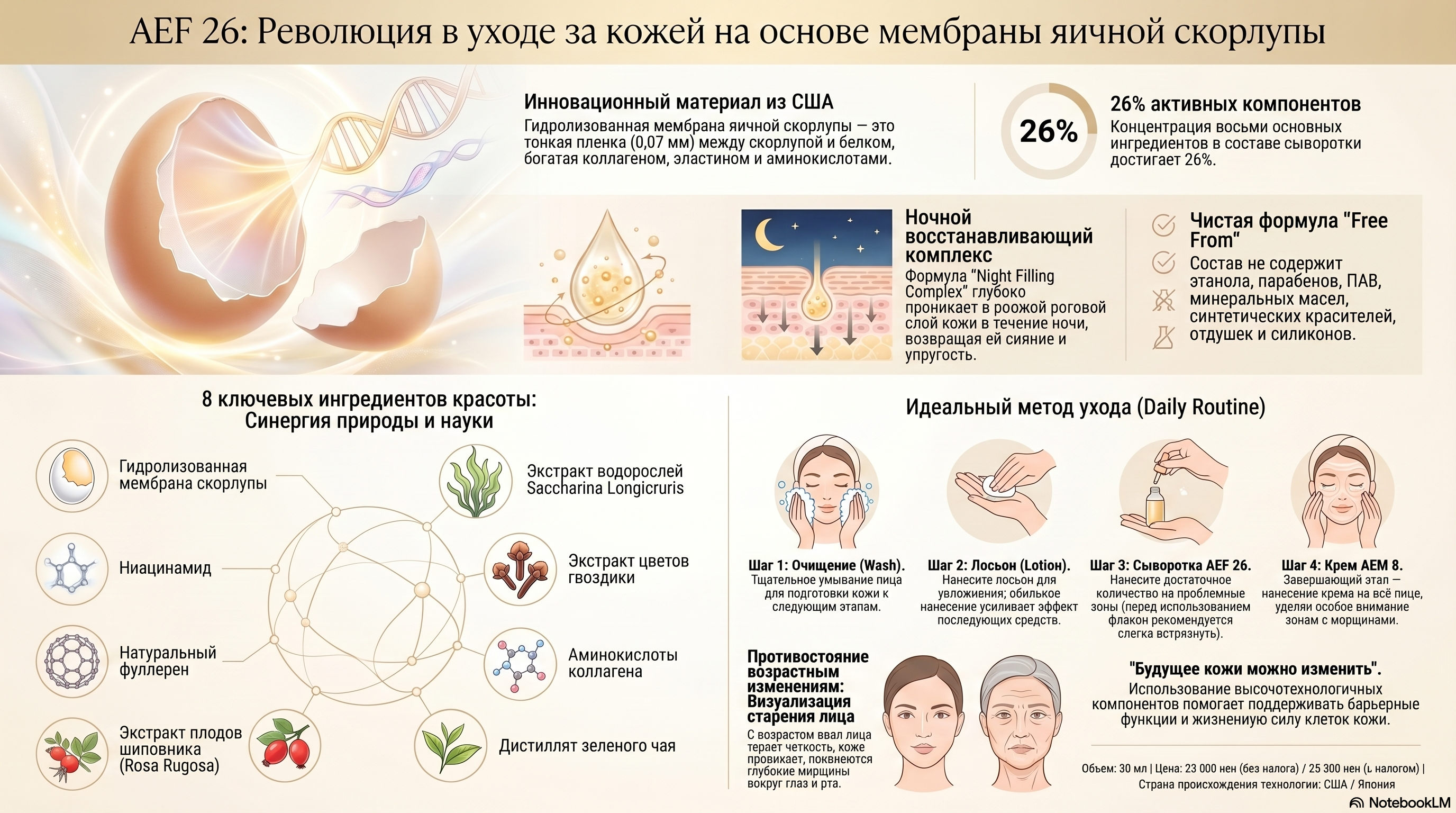 AEF 26 Инновационная сыворотка для упругости, сияния и молодости кожи